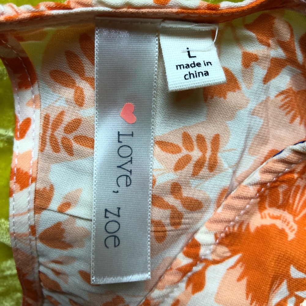 Love Zoe Orange with print dress.